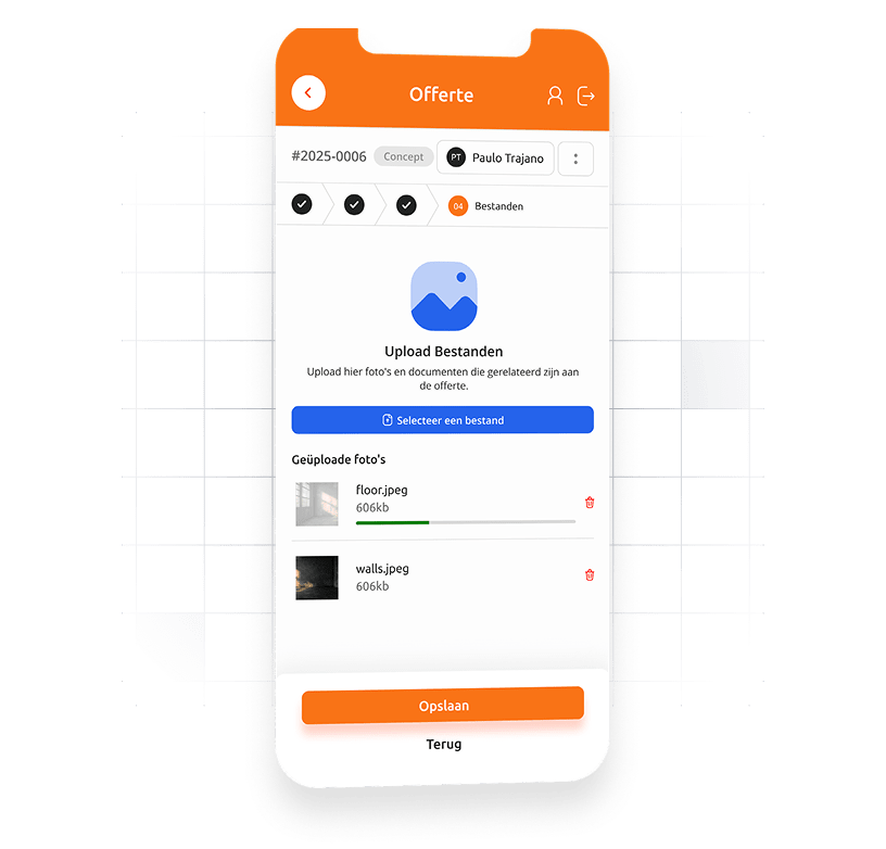 Voor/na fotodocumentatie